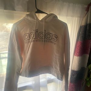 Adidas Logo Cropped Hoodie